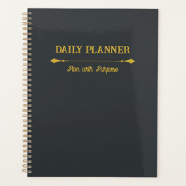 Minimalistischer Charcoal Gold Planer