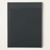 Minimalistischer Charcoal Gold Planer (Rückseite)