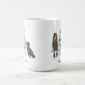 Minimalistischer Charme Weiße Weihnachten gemütlic Kaffeetasse (Mittel)