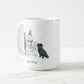 Minimalistischer Charme Weiße Weihnachten gemütlic Kaffeetasse (Vorderseite Links)