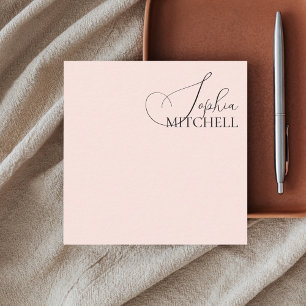 Minimalistischer Chic Kalligrafie Rosé Mitteilungskarte