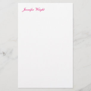 Minimalistischer Chic-Kalligraphie-individuelle Na Briefpapier