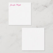 Minimalistischer Chic-Kalligraphie-individuelle Na Mitteilungskarte (Vorne/Hinten)