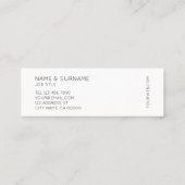 Minimalistischer Chic moderne BabyBlue Mini Visitenkarte (Rückseite)
