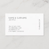 Minimalistischer Chic moderne BabyBlue Visitenkarte (Rückseite)