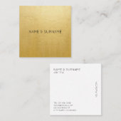 Minimalistischer Chic-moderne Quadratische Visitenkarte (Vorne/Hinten)