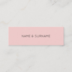 Minimalistischer Chic-moderne rosa Mini Visitenkarte