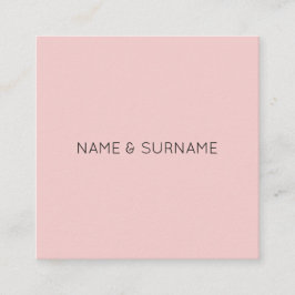 Minimalistischer Chic-moderne rosa quadratische Visitenkarte