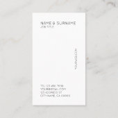 Minimalistischer Chic-moderne rosa vertikale Visitenkarte (Rückseite)