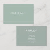 Minimalistischer Chic-modernes berufliches Trendy Visitenkarte (Vorne/Hinten)
