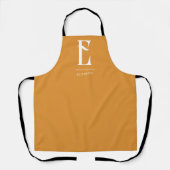 Minimalistischer Chic Monogramm Gelb Schürze (Vorderseite)