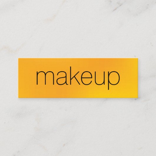 Minimalistischer Chic Text Gelb Blended Background Mini Visitenkarte (Vorderseite)