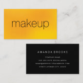 Minimalistischer Chic-Text mit gelbem Hintergrund Visitenkarte (Vorne/Hinten)