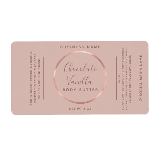 Minimalistischer, chic typografischer Kreis Rose (Vorne)