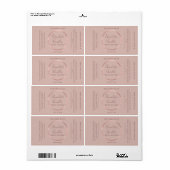 Minimalistischer, chic typografischer Kreis Rose (Vorne)