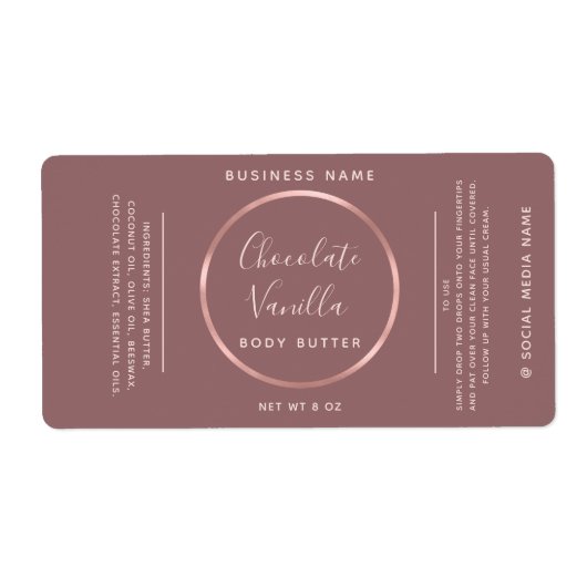 Minimalistischer, chic typografischer Kreis Rose (Vorne)