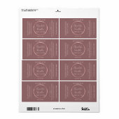 Minimalistischer, chic typografischer Kreis Rose (Vorne)