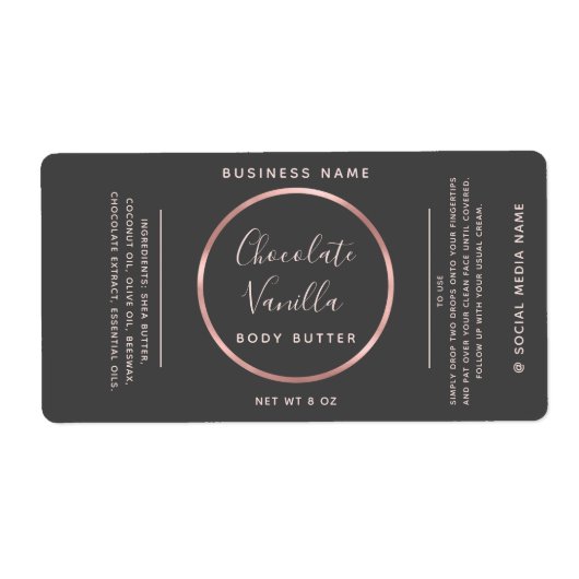 Minimalistischer, chic typografischer Kreis Rose (Vorne)