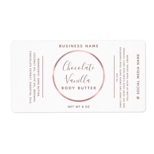 Minimalistischer, chic typografischer Kreis Rose (Vorne)