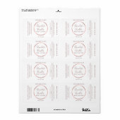 Minimalistischer, chic typografischer Kreis Rose (Vorne)
