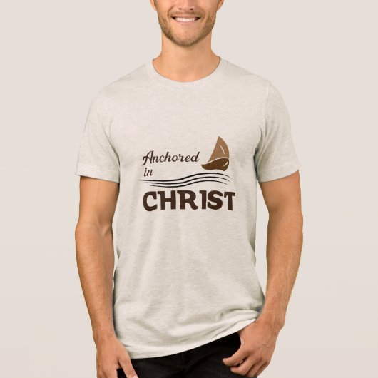 Minimalistischer Christ Tri-Blend Shirt (Vorderseite)
