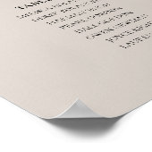 Minimalistischer christlicher Hochzeitssitzplan Poster (Ecke)