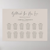 Minimalistischer christlicher Hochzeitssitzplan Poster (Vorne)