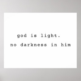 Minimalistischer christlicher Poster Gott ist Lich