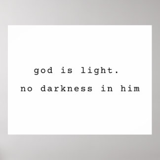 Minimalistischer christlicher Poster Gott ist Lich
