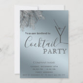 Minimalistischer Cocktail im Kiefernwald Party Wei Einladung (Vorderseite)