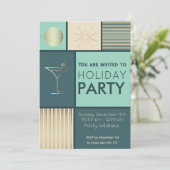 Minimalistischer Cocktail Party Einladung (Stehend Vorderseite)