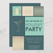 Minimalistischer Cocktail Party Einladung (Vorne/Hinten)