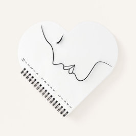 Minimalistischer Continuous-Line-Kunstplaner Notizblock