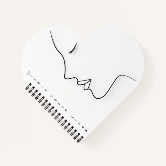Minimalistischer Continuous-Line-Kunstplaner Notizblock (Vorderseite)