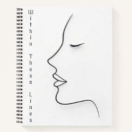 Minimalistischer Continuous-Line-Kunstplaner Notizblock