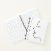 Minimalistischer Continuous-Line-Kunstplaner Notizblock (Innenseite)