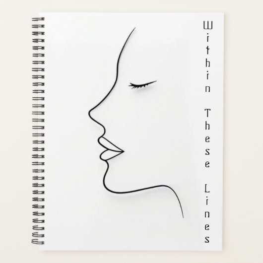 Minimalistischer Continuous-Line-Kunstplaner Planer (Vorderseite)