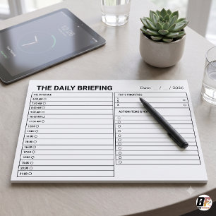 Minimalistischer Corporate-Tagesplaner & Zeitplan Notizblock