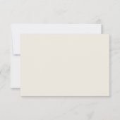 Minimalistischer Cream Milky Boho Chic QR Code Hoc RSVP Karte (Rückseite)