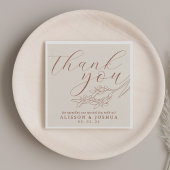 Minimalistischer Creme und Terracotta Serviette