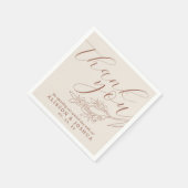 Minimalistischer Creme und Terracotta Serviette (Ecke)