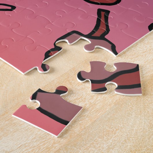 Minimalistischer Cupcake mit Kirsche und Sprinklen Puzzle (Seite)