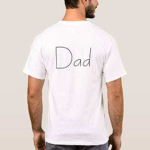 Minimalistischer Dad-Hochzeitsringe Weißes Hemd T-Shirt