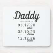 Minimalistischer Daddy als Geburtsname Mousepad (Vorne)