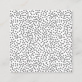 Minimalistischer Dalmatiner besticht durch seine s Telefonnummerkarte (Rückseite)