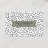 Minimalistischer Dalmatiner besticht durch seine s Visitenkarte (Vorderseite)