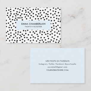 Minimalistischer Dalmatiner Print - Modernes, kund Visitenkarte