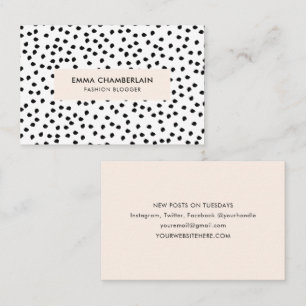 Minimalistischer Dalmatiner Print - Modernes, kund Visitenkarte