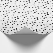 Minimalistischer Dalmatiner schwarz und weiß Geschenkpapier (Ecke)