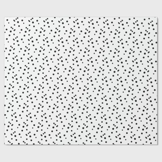 Minimalistischer Dalmatiner schwarz und weiß Geschenkpapier (Flach)